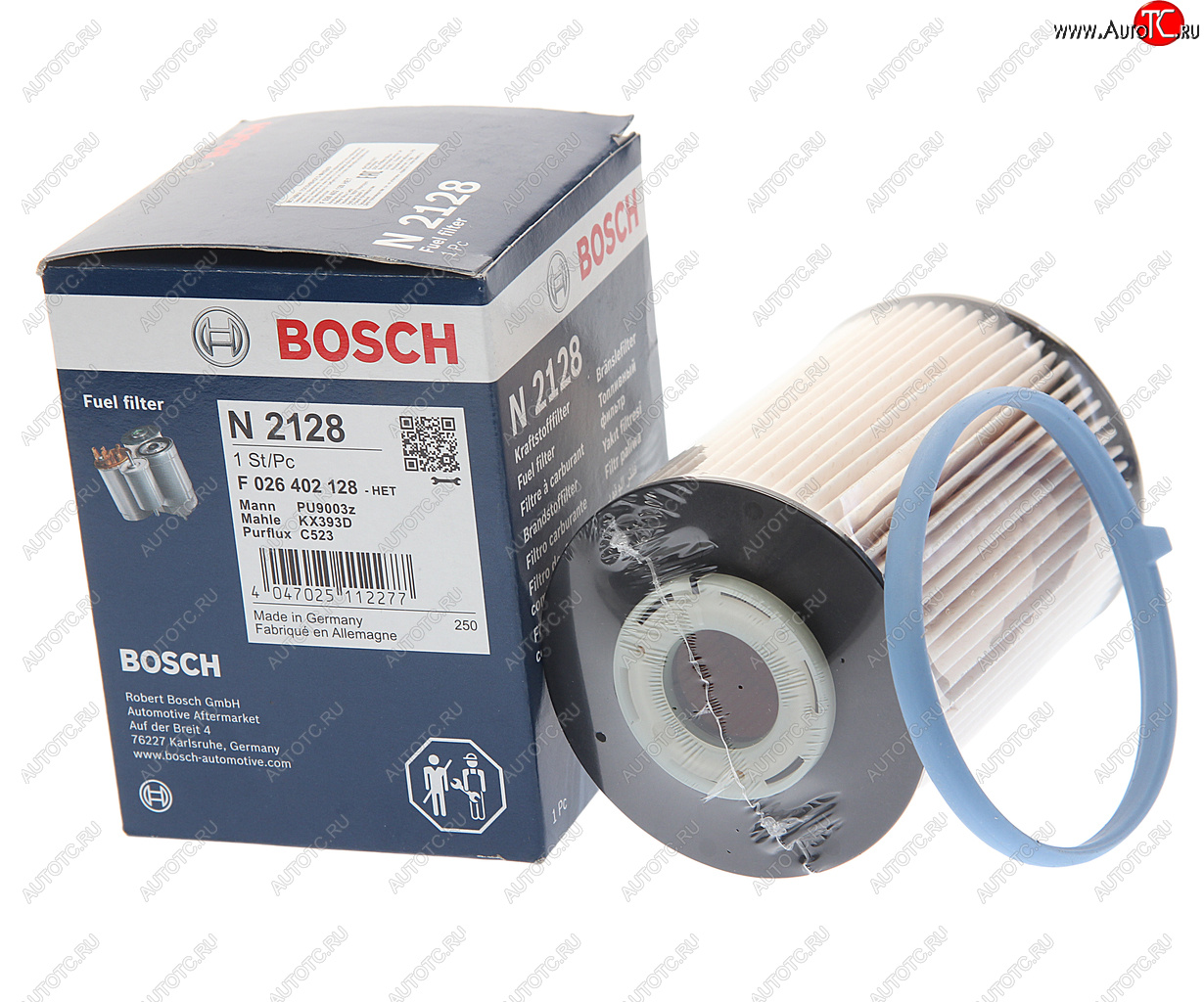 2 299 р. Фильтр топливный FORD Mondeo (07-) (2.0 D) BOSCH BOSCH f026402128  с доставкой в г. Вологда