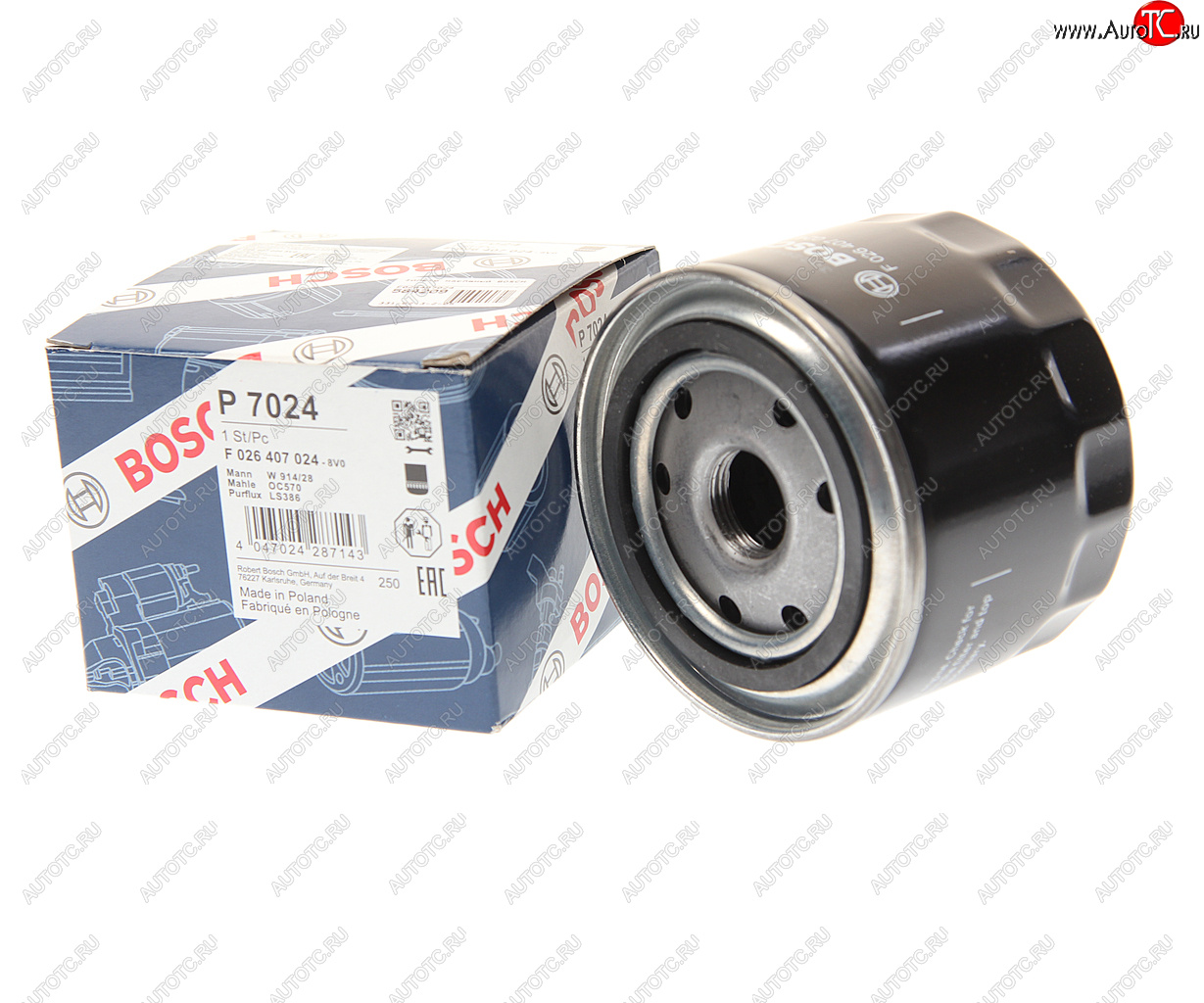 1 069 р. Фильтр масляный FIAT Ducato (02-) (2.3 JTD) BOSCH BOSCH f026407024  с доставкой в г. Вологда