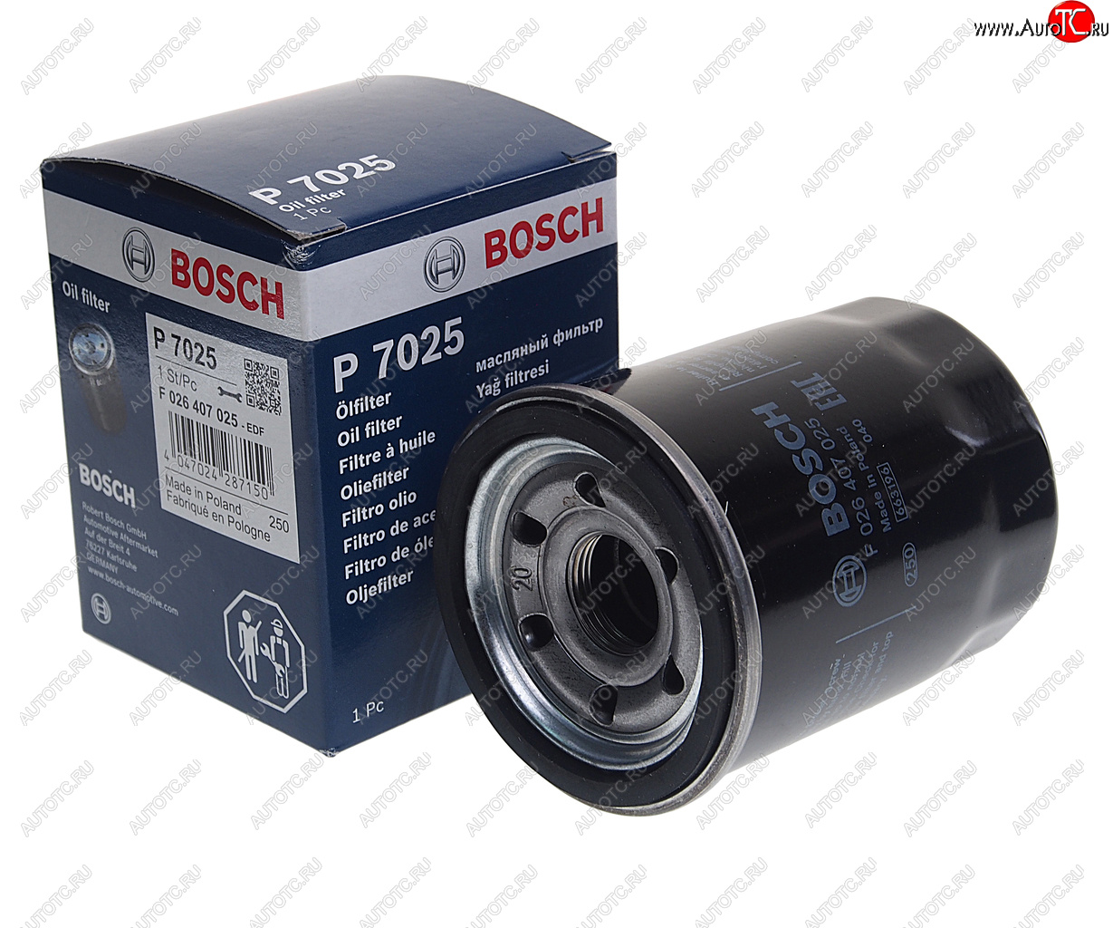 539 р. Фильтр масляный MITSUBISHI Lancer 10 (09-) (1.8) BOSCH BOSCH f026407025 BOSCH f026407025  с доставкой в г. Вологда