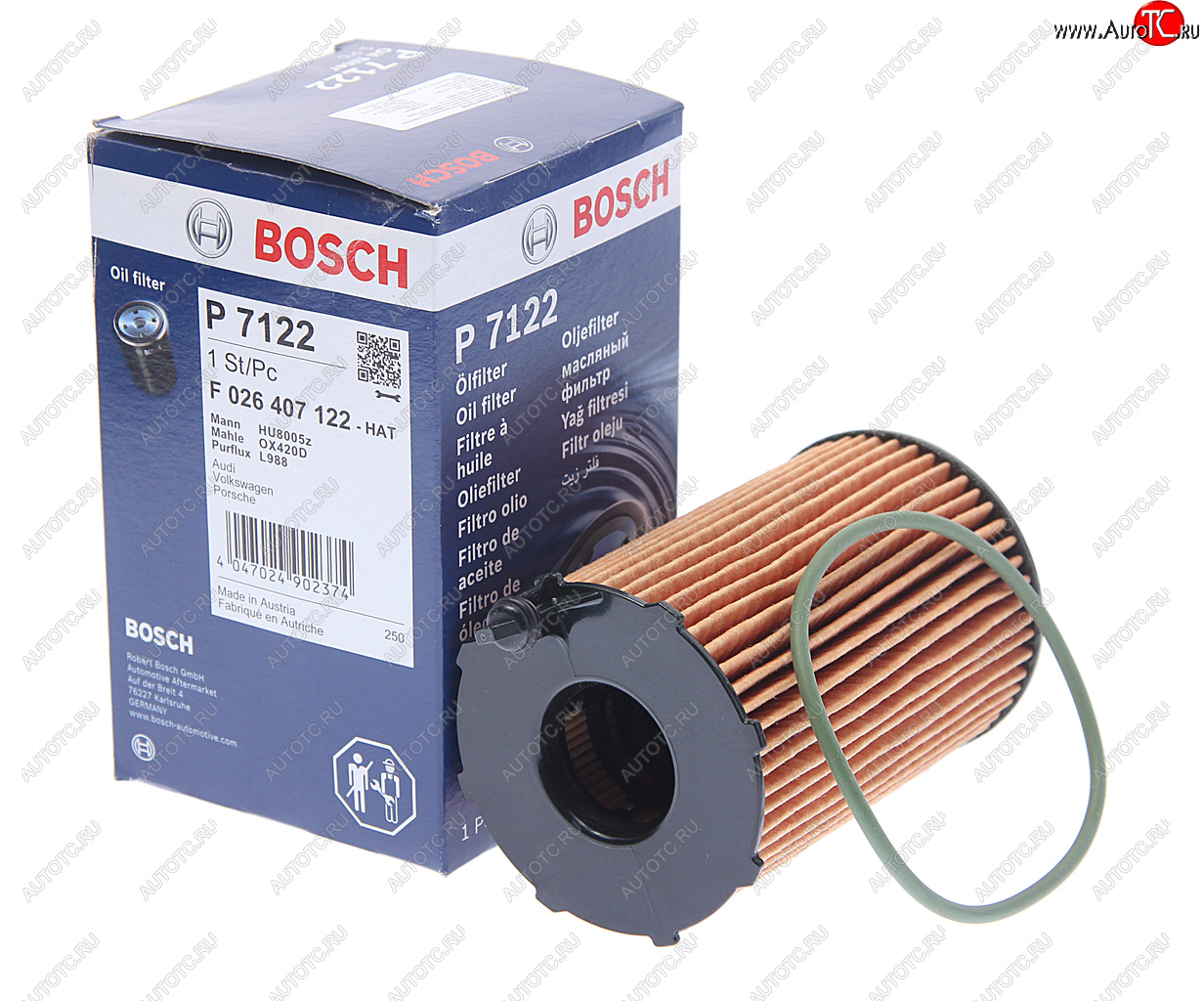 1 039 р. Фильтр масляный VW Touareg (10-) AUDI A4,A5,S5 (11-),Q5 (12-) (3.0 TDI) BOSCH BOSCH f026407122  с доставкой в г. Вологда