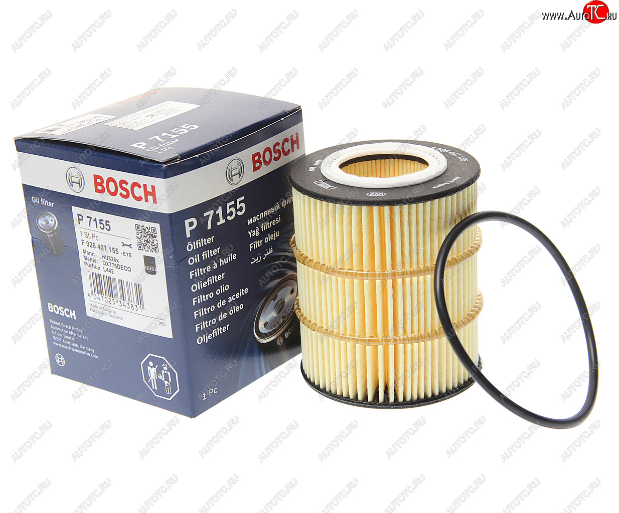 869 р. Фильтр масляный PEUGEOT 407 CITROEN C5,C6 (3.0 HDI) BOSCH BOSCH f026407155 BOSCH f026407155  с доставкой в г. Вологда