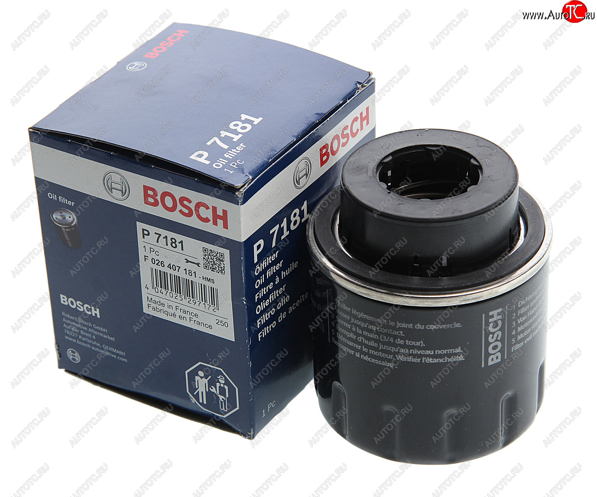 989 р. Фильтр масляный VW AUDI SEAT SKODA (1.21.4TSI) BOSCH BOSCH f026407181  с доставкой в г. Вологда