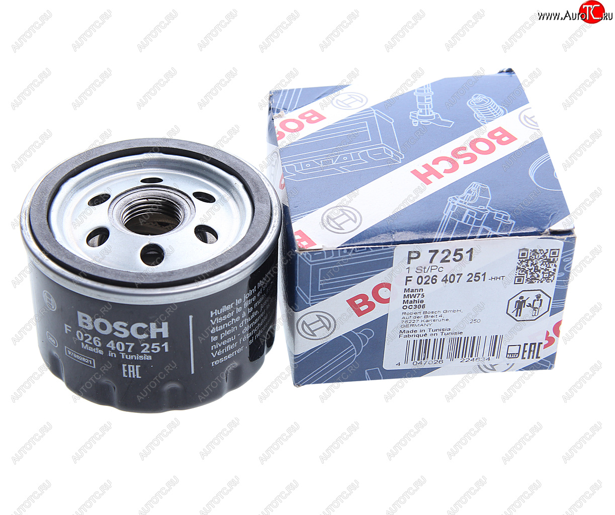 1 389 р. Фильтр масляный BMW i3 (I01) (HYBRID),K1200,K1600,R1200 BOSCH BOSCH f026407251 BOSCH f026407251  с доставкой в г. Вологда