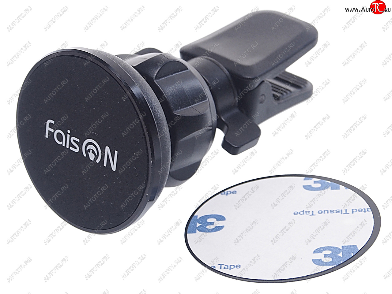 559 р. Держатель телефона на дефлектор магнитный FAISON FAISON fh-518b black  с доставкой в г. Вологда