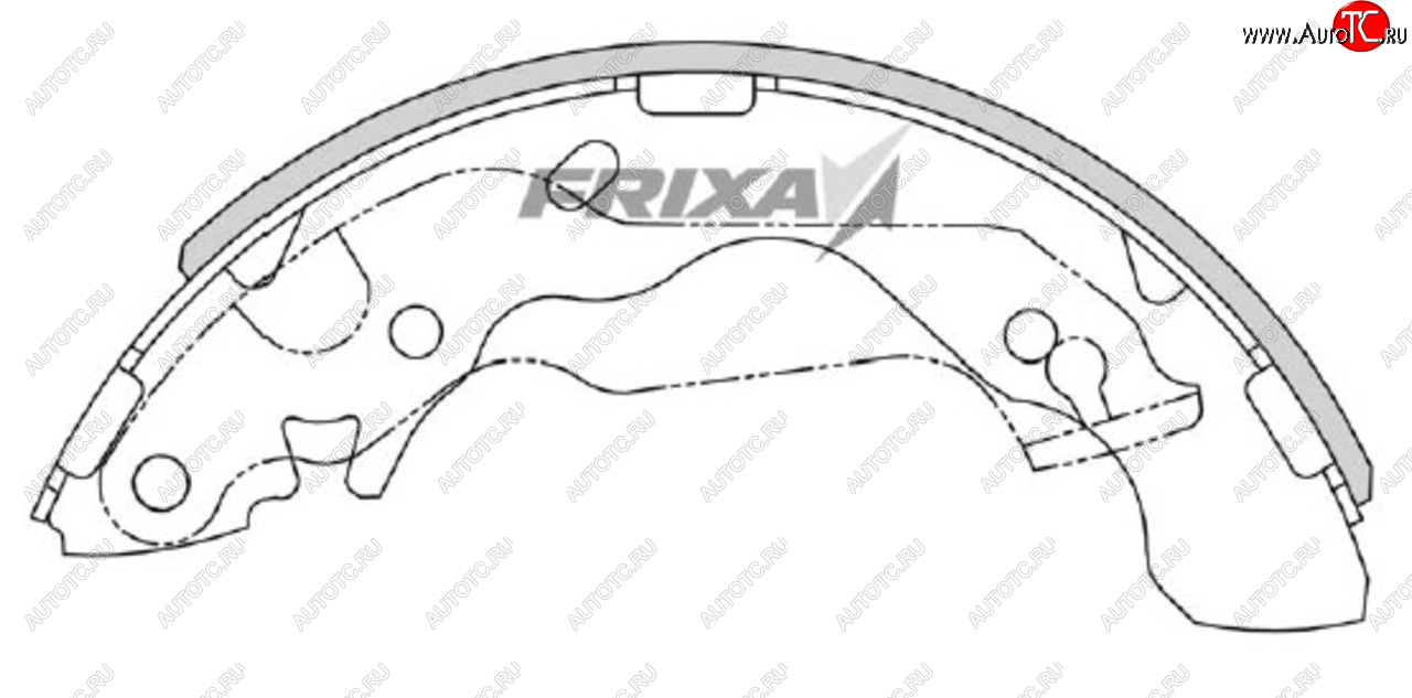 1 249 р. Колодки тормозные задние барабанные (4шт.) HANKOOK FRIXA Hyundai Matrix 1 FC дорестайлинг (2001-2005)  с доставкой в г. Вологда