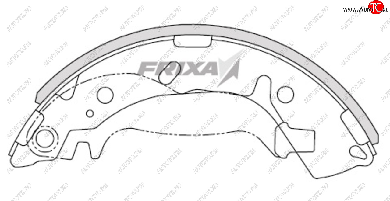 919 р. Колодки тормозные задние барабанные HANKOOK FRIXA Hyundai Getz TB хэтчбэк 5 дв. дорестайлинг (2002-2005)  с доставкой в г. Вологда