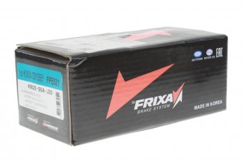 2 599 р. Колодки тормозные передние (4шт.) HANKOOK FRIXA Honda Civic FN купе дорестайлинг (2005-2008)  с доставкой в г. Вологда. Увеличить фотографию 2
