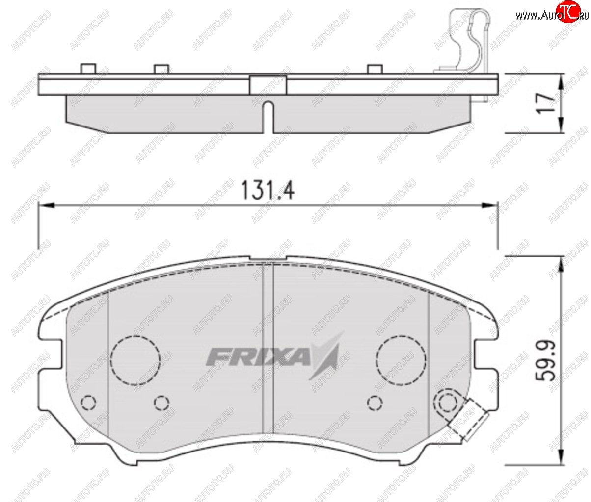 1 249 р. Колодки тормозные передние (4шт.) HANKOOK FRIXA Hyundai Elantra AD дорестайлинг (2016-2019)  с доставкой в г. Вологда