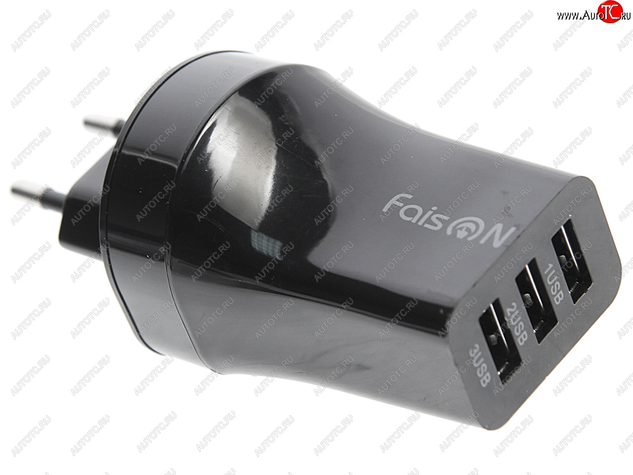 379 р. Устройство зарядное в розетку 3 USB 2.1A FAISON FAISON fs-z-1-978 black  с доставкой в г. Вологда
