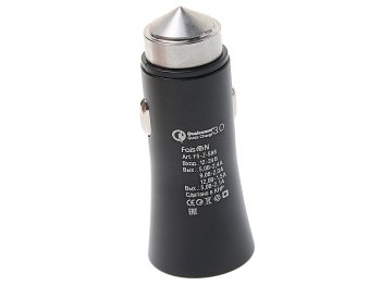 499 р. Устройство зарядное в прикуриватель 2USB 12V Quick Charge EARLDOM EARLDOM fs-z-588 black  с доставкой в г. Вологда. Увеличить фотографию 2