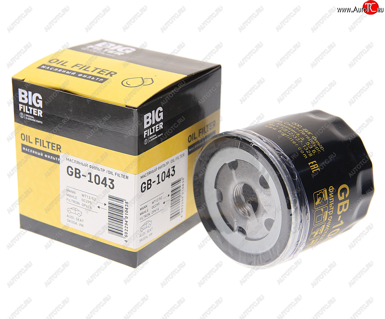 489 р. Фильтр масляный VW SKODA BIG FILTER BIG FILTER gb-1043  с доставкой в г. Вологда