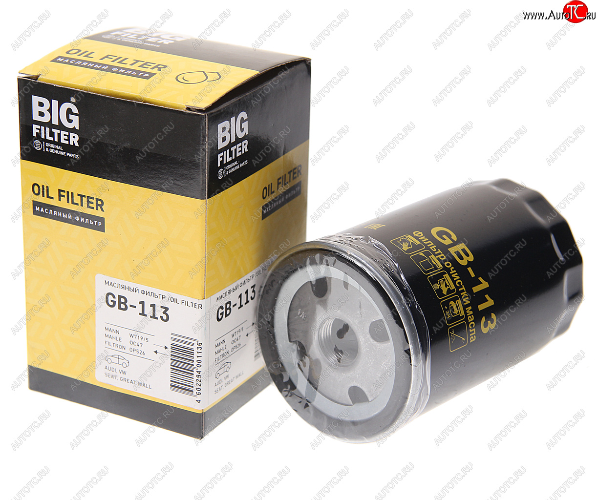 529 р. Фильтр масляный VW AUDI SEAT SKODA BIG FILTER BIG FILTER gb-113  с доставкой в г. Вологда