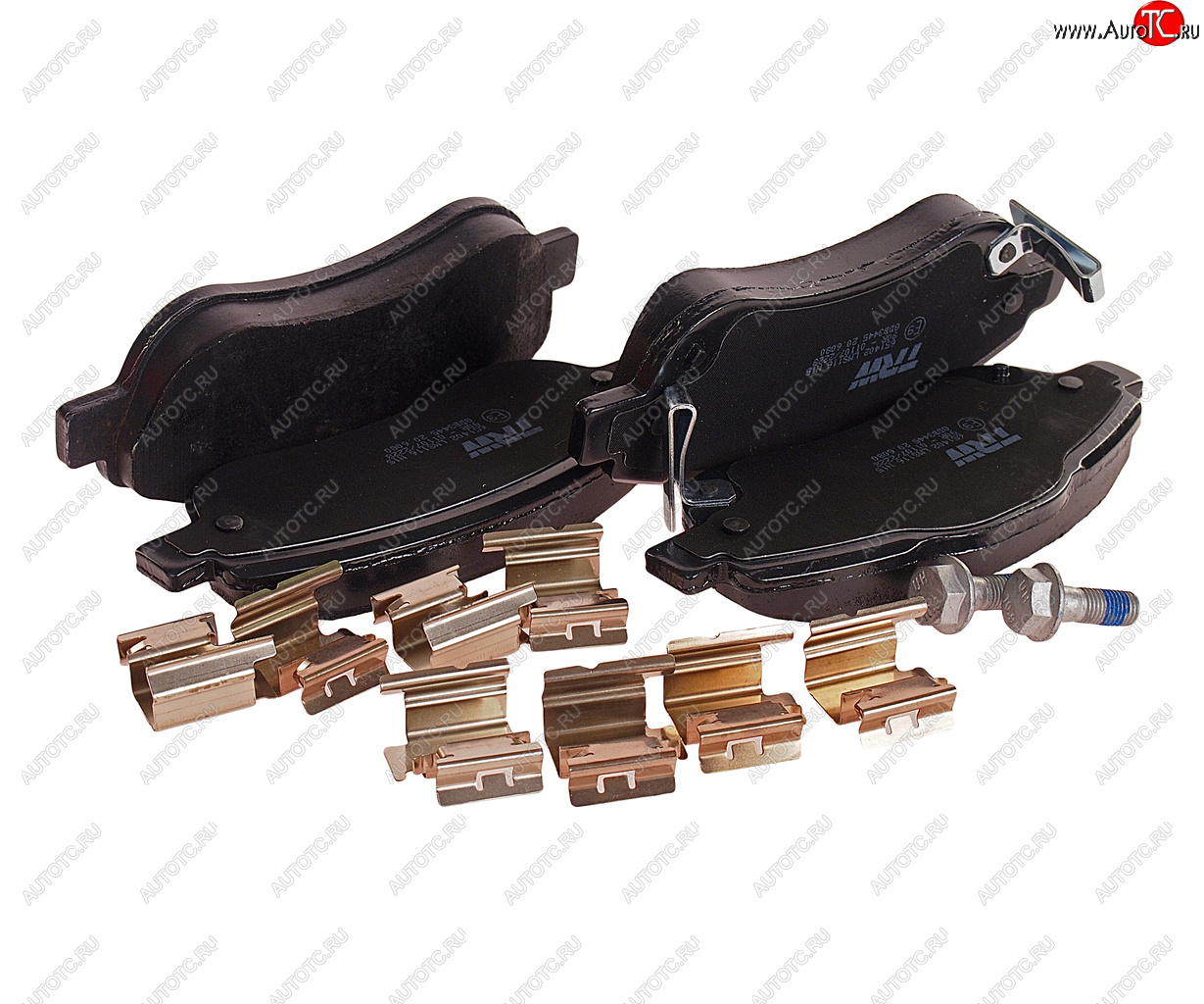5 449 р. Колодки тормозные передние (4шт.) TRW Honda CR-V RE1,RE2,RE3,RE4,RE5,RE7 дорестайлинг (2007-2010)  с доставкой в г. Вологда