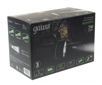 1 589 р. Фонарь-прожектор аккумуляторный GAUSS GAUSS gf601  с доставкой в г. Вологда. Увеличить фотографию 3