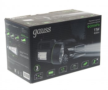 1 789 р. Фонарь-прожектор аккумуляторный GAUSS GAUSS gf602  с доставкой в г. Вологда. Увеличить фотографию 4