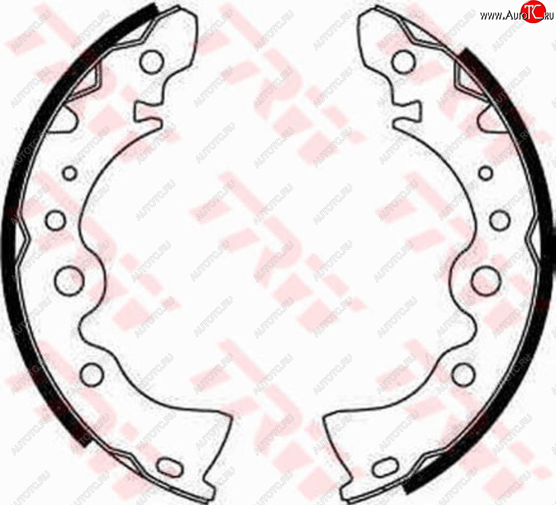 2 389 р. Колодки тормозные задние барабанные (4шт.) TRW Nissan Almera Classic седан B10 (2006-2013)  с доставкой в г. Вологда