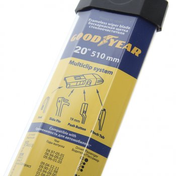 859 р. Щетка стеклоочистителя 510мм бескаркасная Multiclip Frameless GOODYEAR GOODYEAR gy000420  с доставкой в г. Вологда. Увеличить фотографию 2
