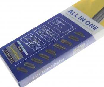 1 039 р. Щетка стеклоочистителя 360мм бескаркасная (8 адаптеров) Premium GOODYEAR GOODYEAR gy000434  с доставкой в г. Вологда. Увеличить фотографию 2