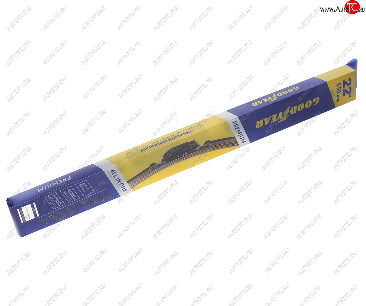 1 039 р. Щетка стеклоочистителя 550мм бескаркасная (8 адаптеров) Premium GOODYEAR GOODYEAR gy000442  с доставкой в г. Вологда