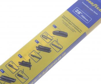 1 039 р. Щетка стеклоочистителя 700мм бескаркасная (8 адаптеров) Premium GOODYEAR GOODYEAR gy000448  с доставкой в г. Вологда. Увеличить фотографию 2