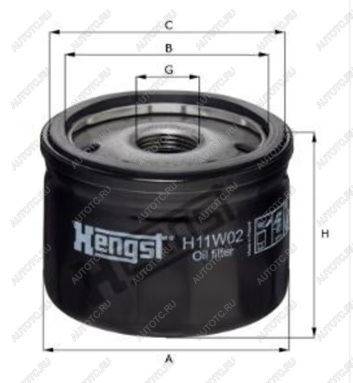 499 р. Фильтр масляный КПП RENAULT HENGST HENGST h11w02  с доставкой в г. Вологда