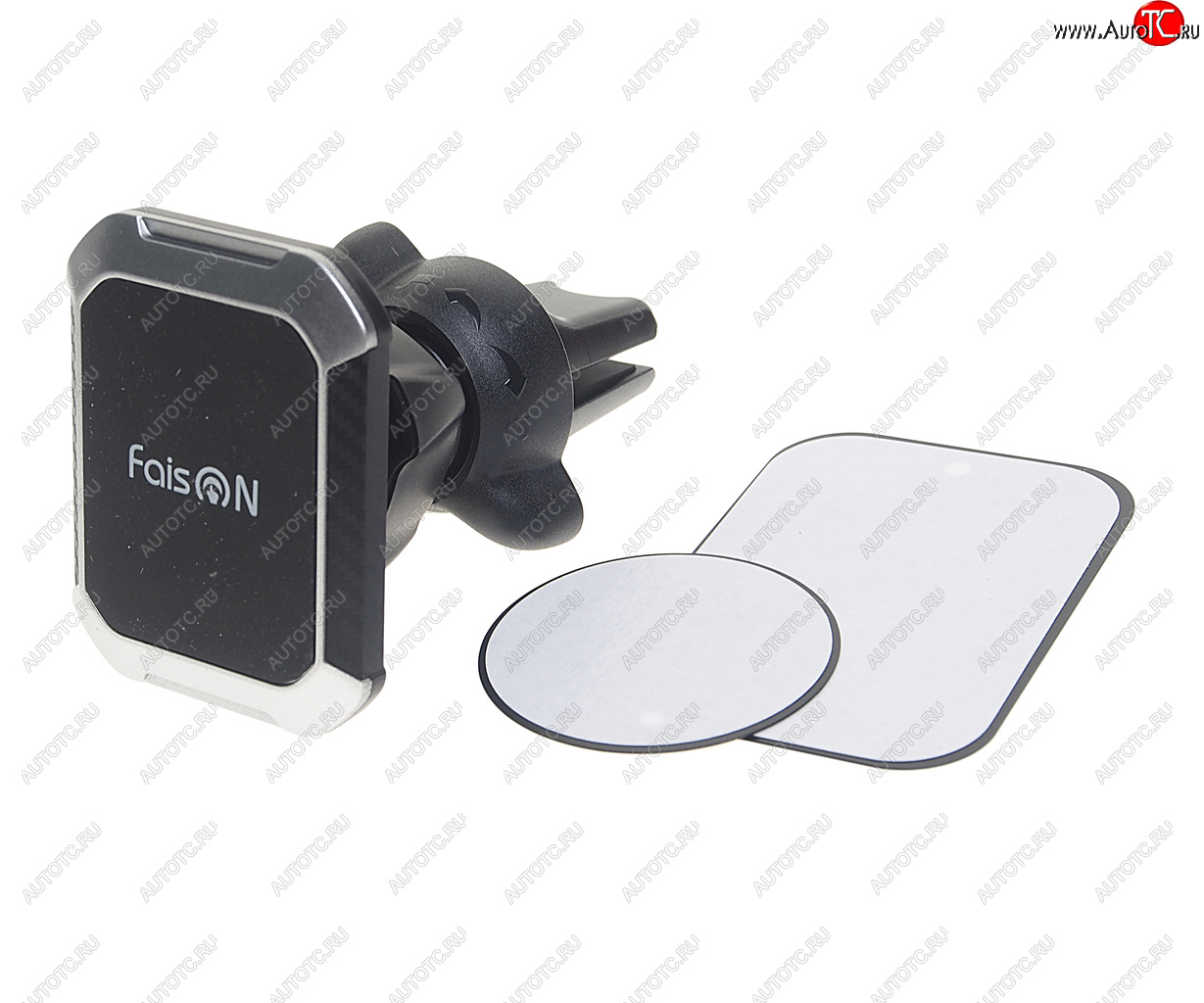 619 р. Держатель телефона на дефлектор магнитный FAISON FAISON h-84 emphasis black  с доставкой в г. Вологда