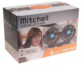 1 269 р. Вентилятор в салон 12V двойной на платформе синий MITCHELL MITCHELL hx-t307e dc12v blue  с доставкой в г. Вологда. Увеличить фотографию 4