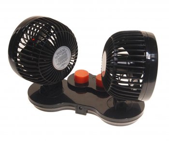 1 329 р. Вентилятор в салон 24V двойной на платформе оранжевый MITCHELL MITCHELL hx-t308e dc24v orange  с доставкой в г. Вологда. Увеличить фотографию 2