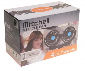1 329 р. Вентилятор в салон 24V двойной на платформе оранжевый MITCHELL MITCHELL hx-t308e dc24v orange  с доставкой в г. Вологда. Увеличить фотографию 3