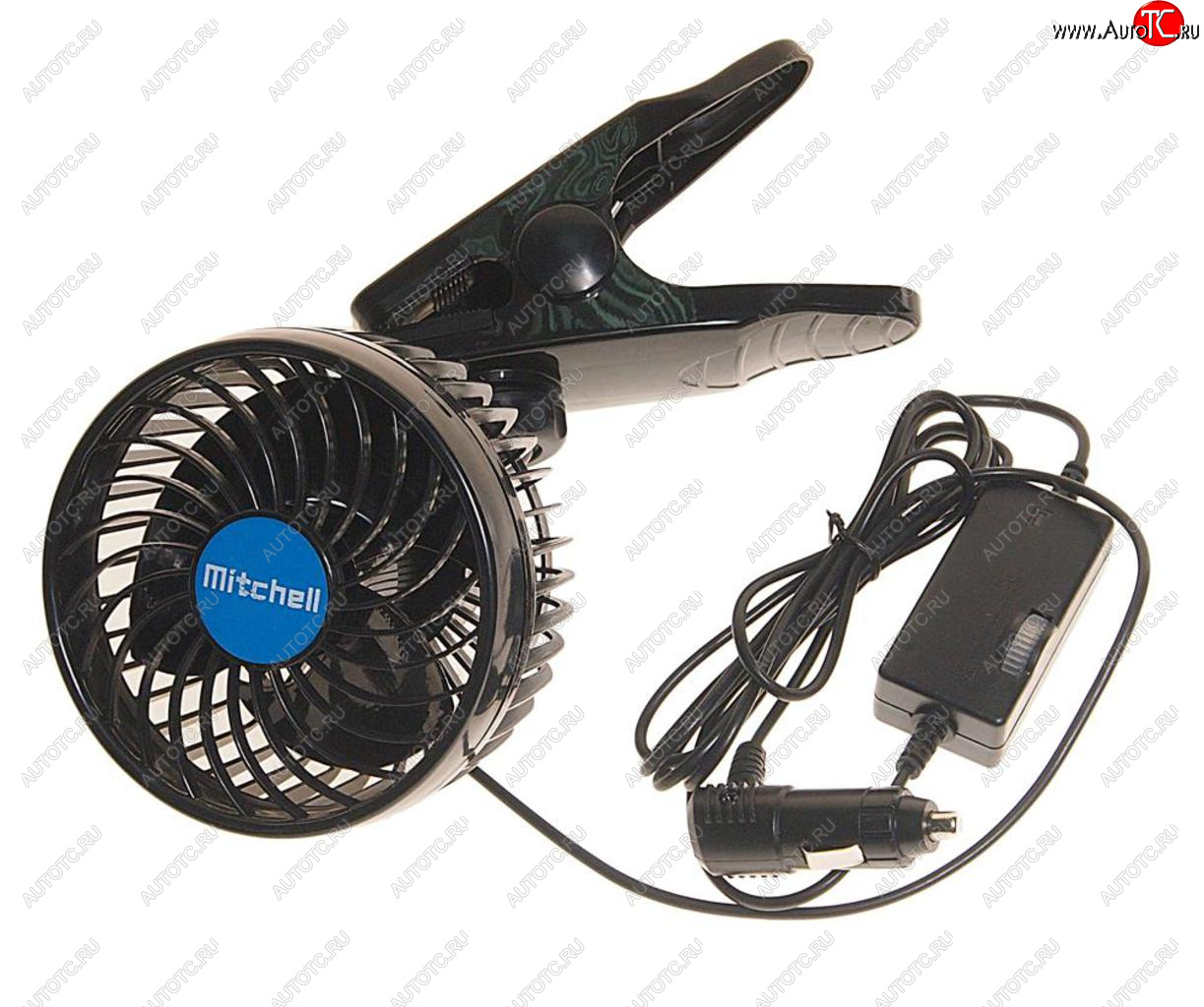 1 399 р. Вентилятор в салон 12V на прищепке синий MITCHELL MITCHELL hx-t601e dc12v blue  с доставкой в г. Вологда