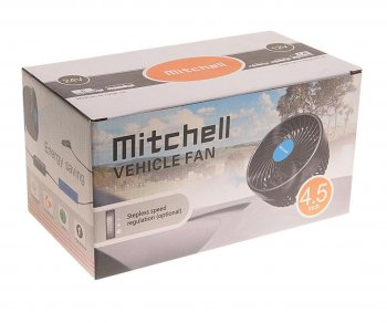 1 329 р. Вентилятор в салон 24V на прищепке оранжевый MITCHELL MITCHELL hx-t602e dc24v orange  с доставкой в г. Вологда. Увеличить фотографию 3