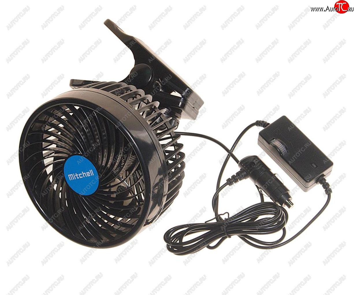 1 669 р. Вентилятор в салон 12V на прищепке синий MITCHELL MITCHELL hx-t603e dc12v blue  с доставкой в г. Вологда