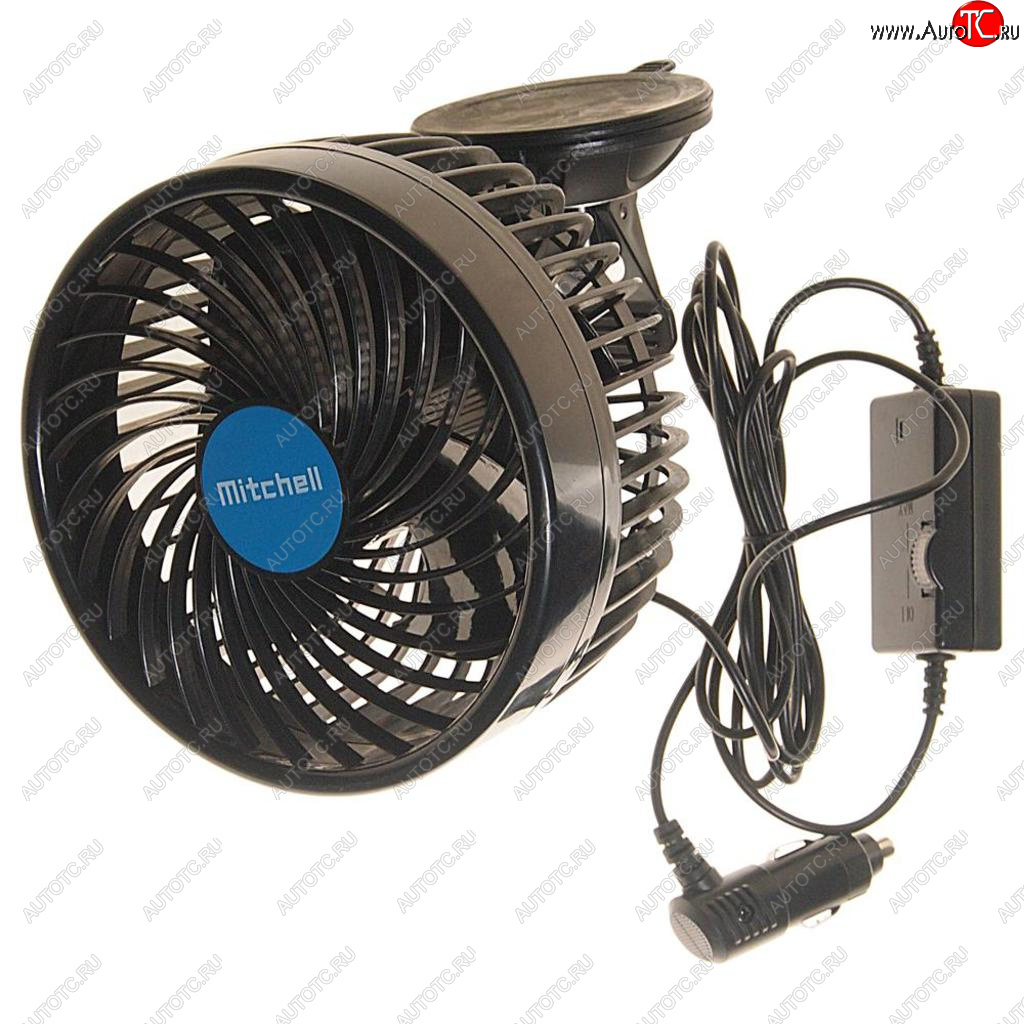 1 469 р. Вентилятор в салон 12V на присоске синий MITCHELL MITCHELL hx-t703e dc12v blue  с доставкой в г. Вологда