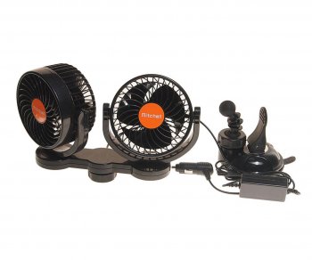 Вентилятор в салон 24V двойной на присоске оранжевый MITCHELL MITCHELL hx-t708e dc24v orange