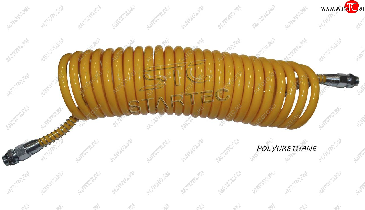 1 599 р. Шланг пневматический витой М16 L=7.5м (желтый) Polyurethane STARTEC STARTEC inf.10.165  с доставкой в г. Вологда