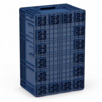 1 439 р. Ящик полимерный многооборотный 594х396х280мм синий IPLAST IPLAST ip-378844 IPLAST ip-378844  с доставкой в г. Вологда. Увеличить фотографию 3