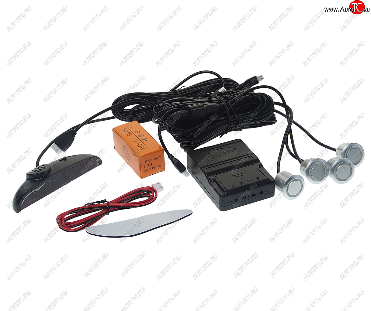 2 579 р. Датчик парковки d=19мм INTERPOWER INTERPOWER ip-430 silver  с доставкой в г. Вологда