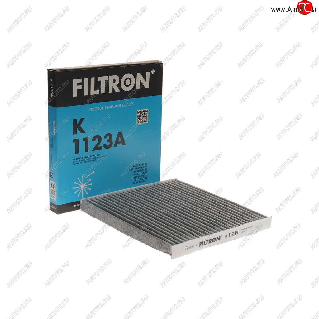 779 р. Фильтр воздушный салона TOYOTA Corolla (02-) угольный FILTRON FILTRON k1123a  с доставкой в г. Вологда