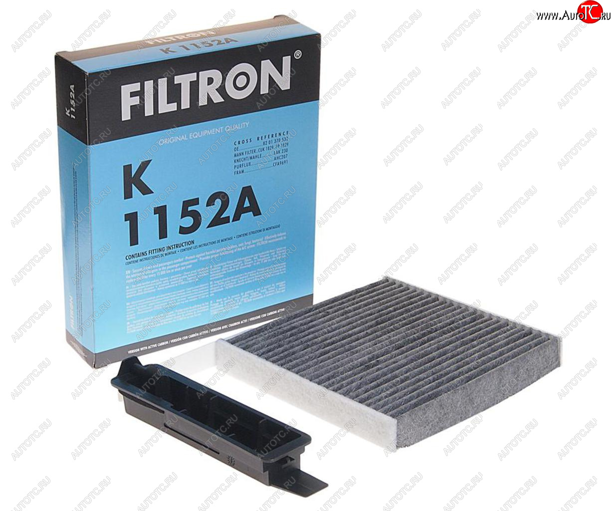 779 р. Фильтр воздушный салона ЛАДА Largus RENAULT Logan,Duster NISSAN Note (06-) угольный FILTRON FILTRON k1152a  с доставкой в г. Вологда