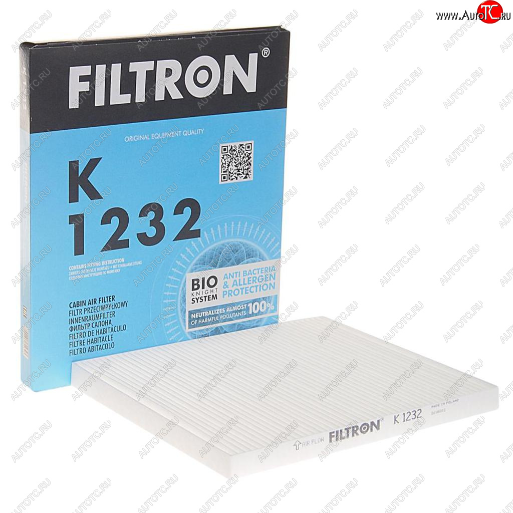 419 р. Фильтр воздушный салона HYUNDAI Tucson KIA Rio (05-),Sportage,Carens FILTRON FILTRON k1232  с доставкой в г. Вологда