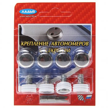 Винт знака номерного секретный с декоративными колпачками и ключом комплект 4шт. ЛАДЬЯ ЛАДЬЯ кн3(декор)