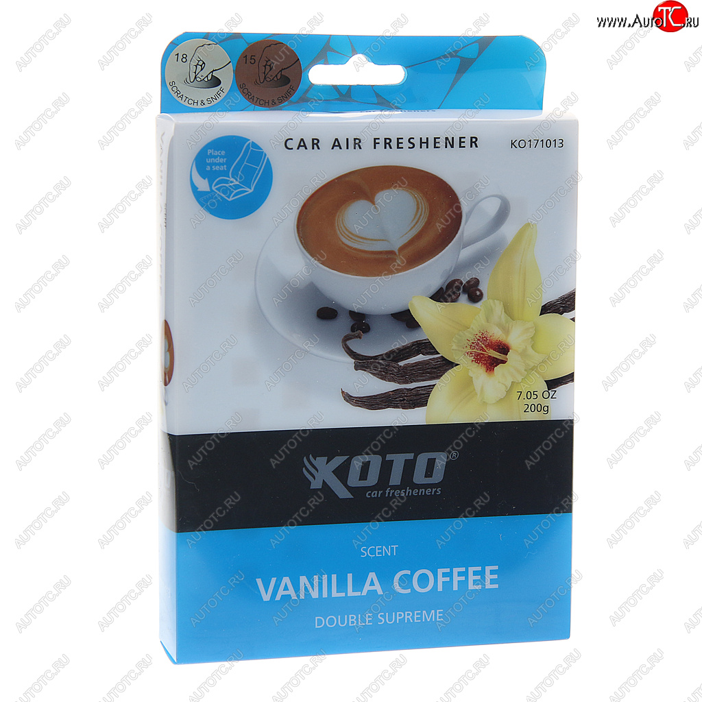 619 р. Ароматизатор под сиденье гелевый (Vanilla Coffee) 180г Double supreme KOTO KOTO ko171013  с доставкой в г. Вологда