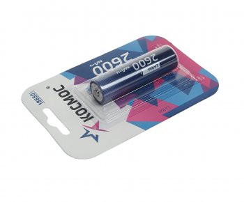 459 р. Батарейка 18650 3.7V аккумулятор 2600mAh блистер КОСМОС КОСМОС koc18650li-ion26ubl1  с доставкой в г. Вологда. Увеличить фотографию 2