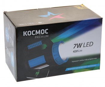 2 299 р. Фонарь-прожектор аккумуляторный КОСМОС КОСМОС kosaccu9107wusb  с доставкой в г. Вологда. Увеличить фотографию 4