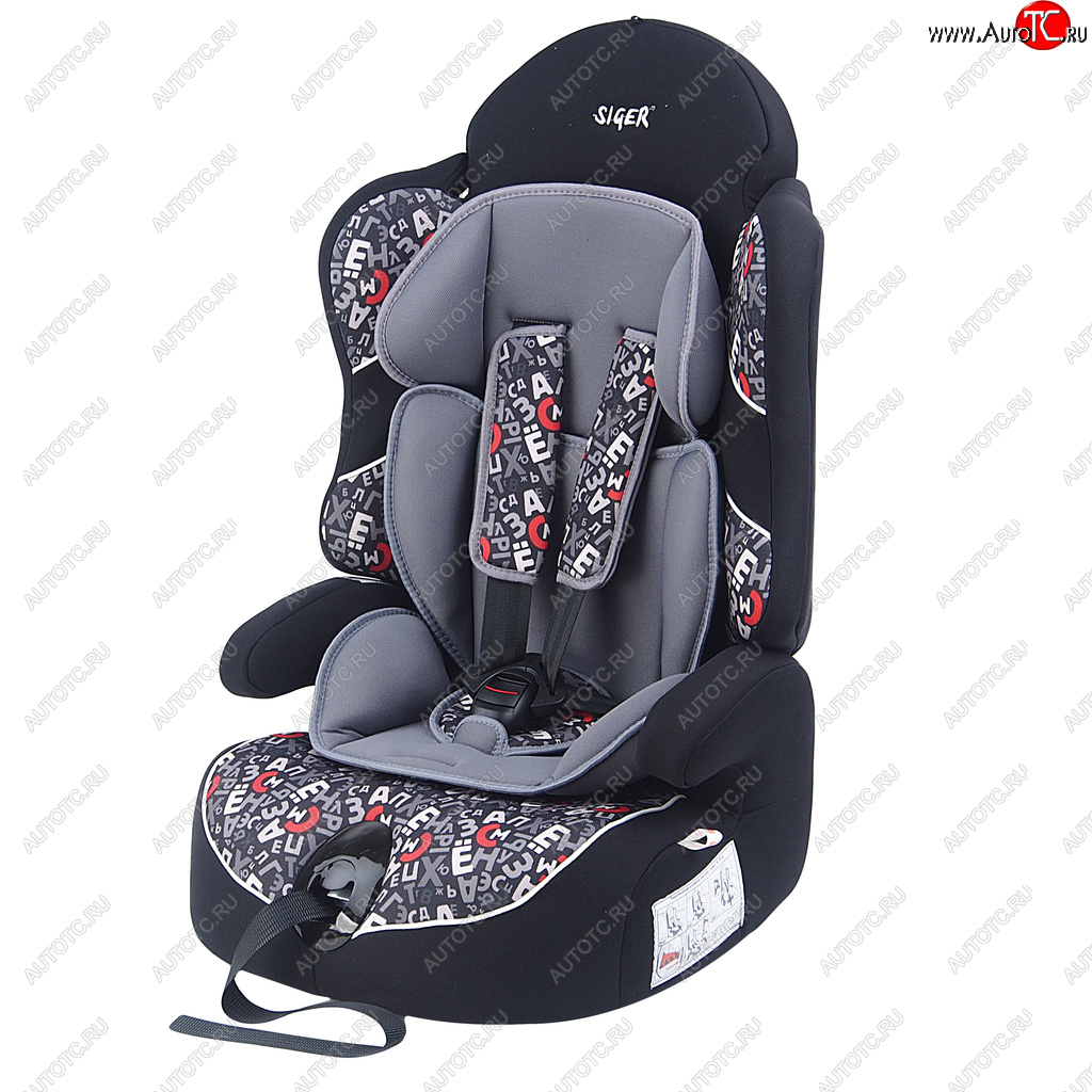 5 999 р. Автокресло детское 9-36кг (l-ll-lll) 1-12лет алфавит трансформер Драйв Art SIGER SIGER kres0275  с доставкой в г. Вологда