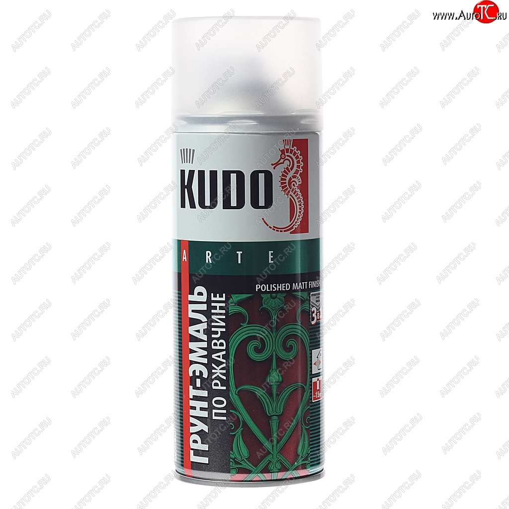 359 р. Грунт-эмаль по ржавчине белый RAL 9003 аэрозоль 520мл KUDO KUDO ku-319003  с доставкой в г. Вологда