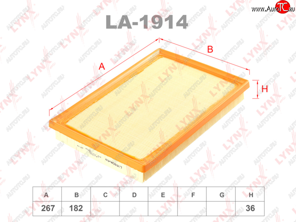 889 р. Фильтр воздушный TOYOTA Rav 4,Camry (12-) LYNX LYNX la1914  с доставкой в г. Вологда