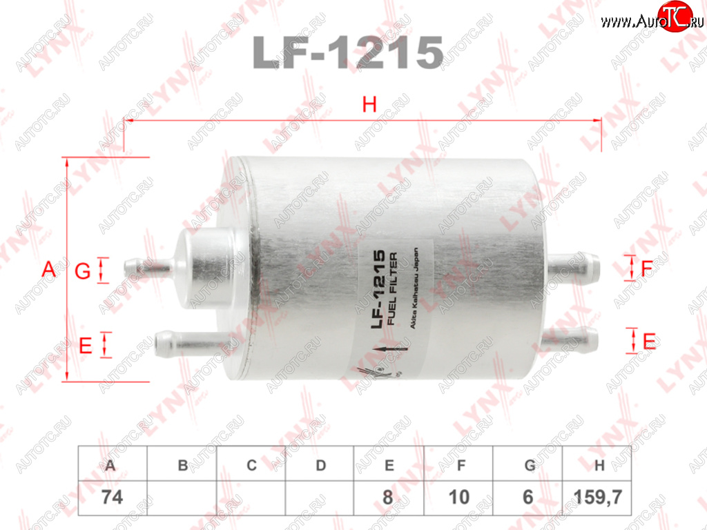 2 799 р. Фильтр топливный MERCEDES C (W204),E (W210,W202,W203,W220,W463) LYNX LYNX lf1215  с доставкой в г. Вологда