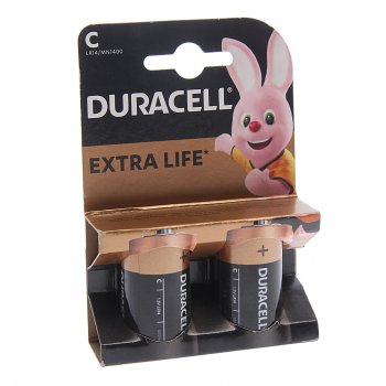 399 р. Батарейка C LR14 1.5V блистер 2шт. (цена за 1шт.) Alkaline Basic DURACELL DURACELL lr14-2bl  с доставкой в г. Вологда. Увеличить фотографию 2