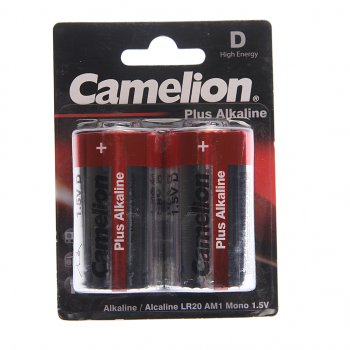 267 р. Батарейка D LR20 1.5V блистер 2шт. (цена за 1шт.) Alkaline Plus CAMELION CAMELION lr20-bp2  с доставкой в г. Вологда. Увеличить фотографию 3